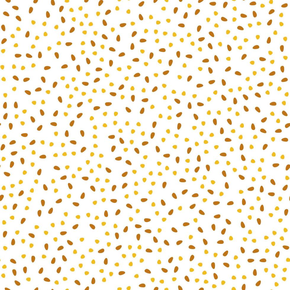 ett abstrakt bakgrund av flera olika prickar i brun färger på en vit bakgrund. spannmål eller utsäde mönster. vektor