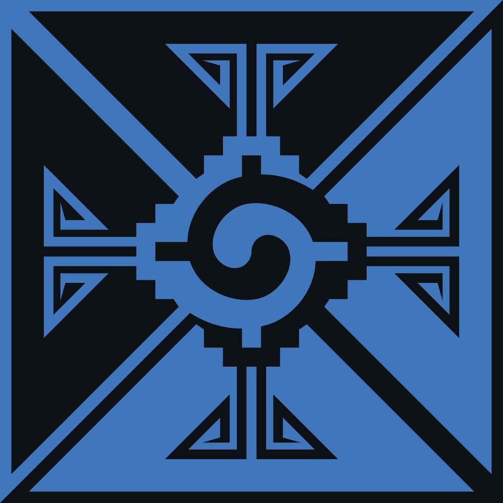 vektor design av aztec civilisation stam- symbol, mexikansk inhemsk geometrisk mönster design