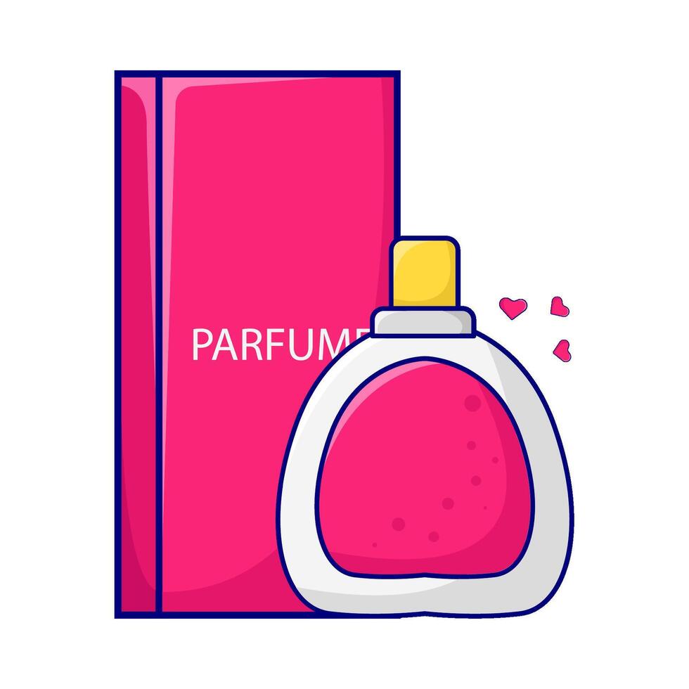 Flasche Parfum mit Box Verpackung Illustration vektor