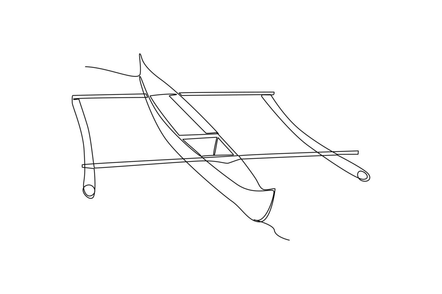 einer kontinuierlich Linie Zeichnung von Meer Transport Konzept. Gekritzel Vektor Illustration im einfach linear Stil.