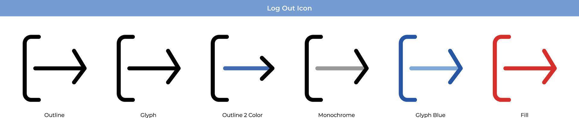 Log aus Symbol einstellen vektor