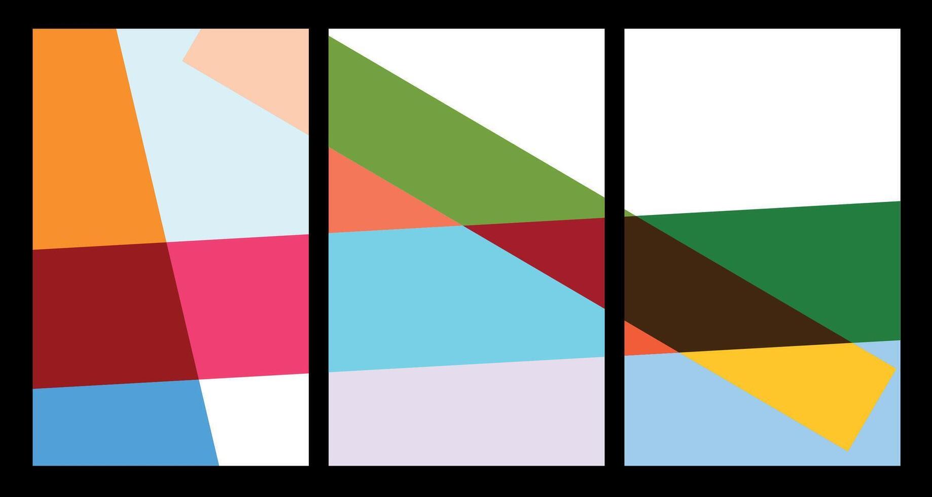 vektor färgrik abstrakt geometrisk affisch för sommar 2024