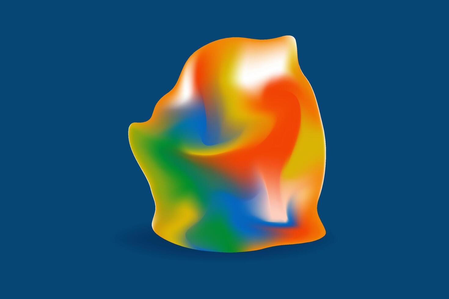3d Vektor abstrakt bilden im Regenbogen Hitze Karte Farben Gradient auf Blau Hintergrund. modisch futuristisch Element perfekt zum abstrakt Entwürfe, Netz, drucken, Medien