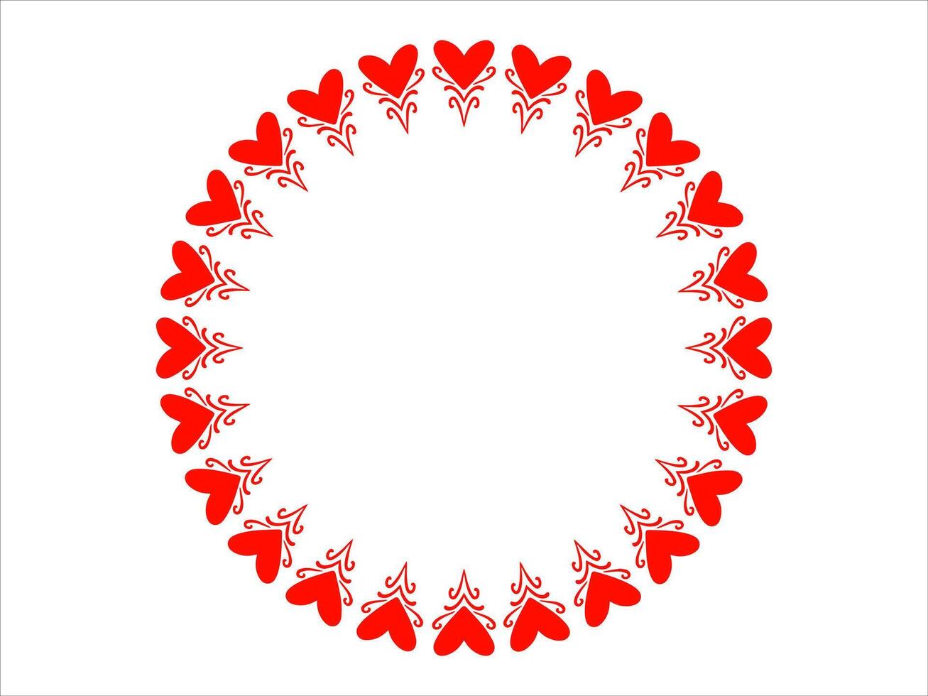 Valentinstag Herz Rahmen Hintergrund Illustration vektor