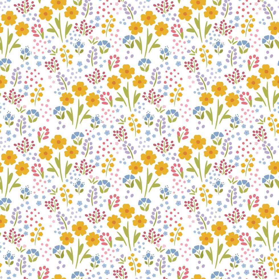 schön Blumen- nahtlos Muster zum Innere Dekor, Hintergrund, Abdeckung, Stoff vektor