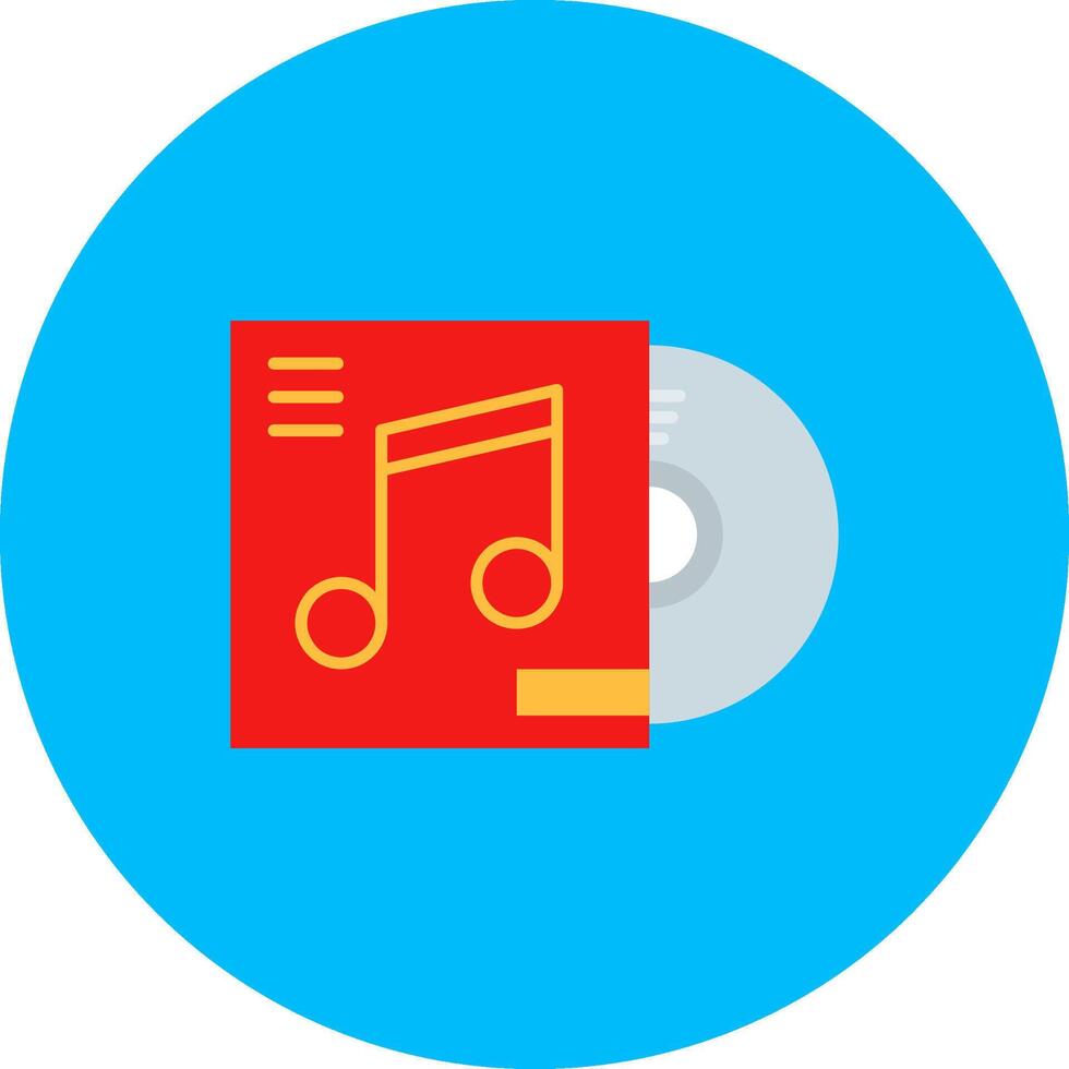 CD omslag platt cirkel ikon vektor