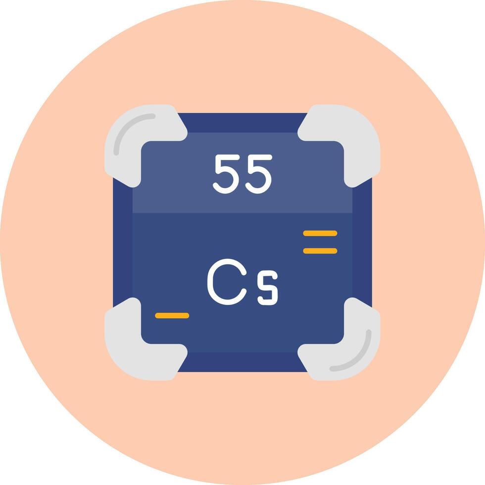 cesium platt cirkel ikon vektor