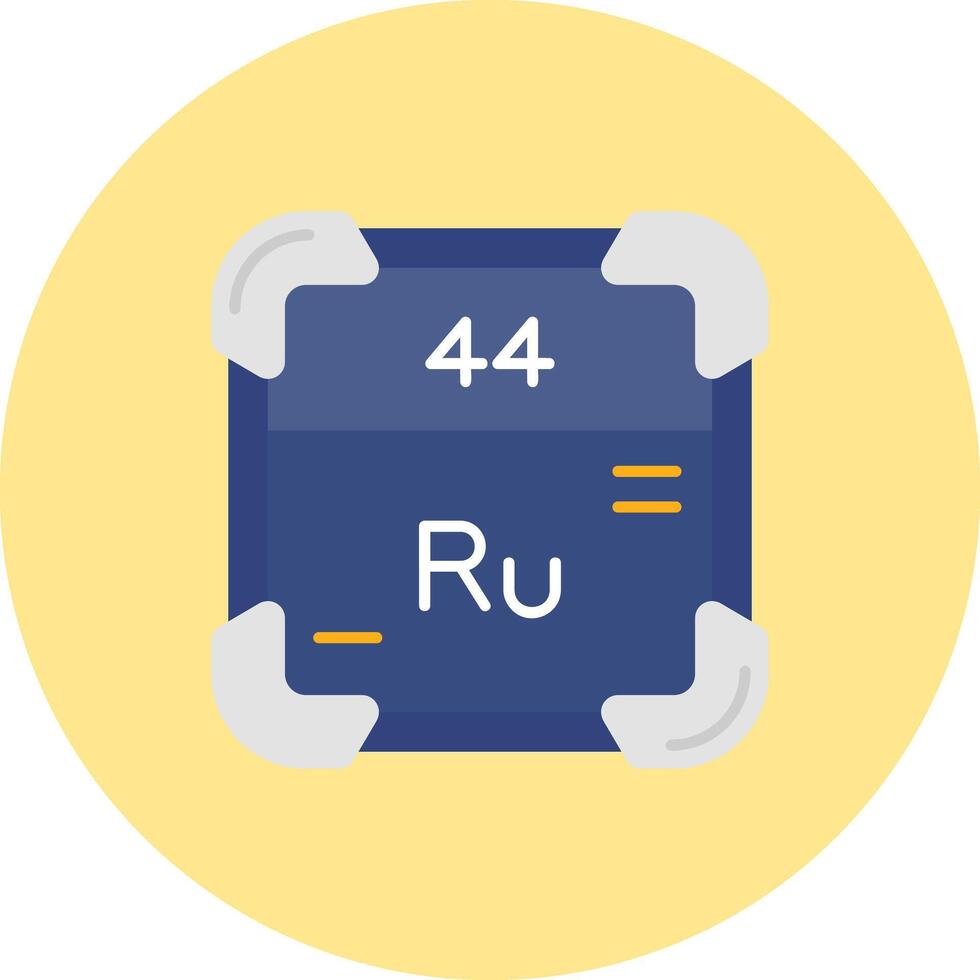 Ruthenium eben Kreis Symbol vektor