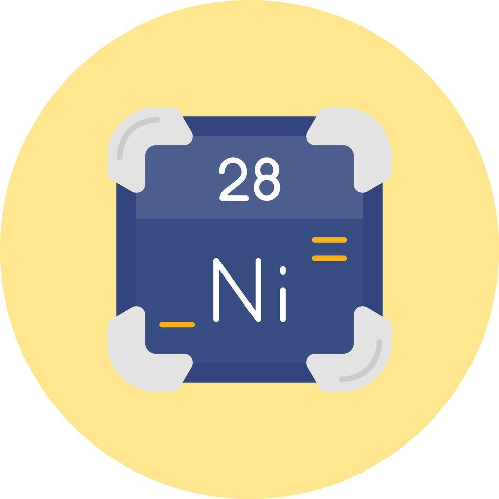 Nickel eben Kreis Symbol vektor