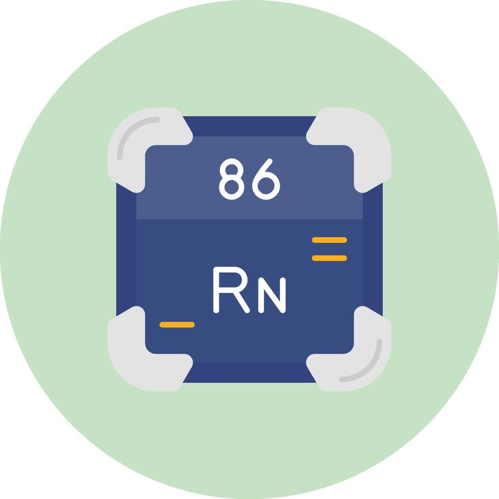 radon platt cirkel ikon vektor