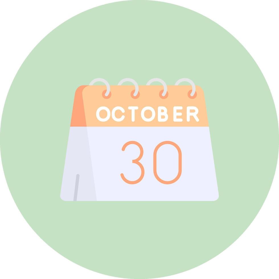 30 von Oktober eben Kreis Symbol vektor