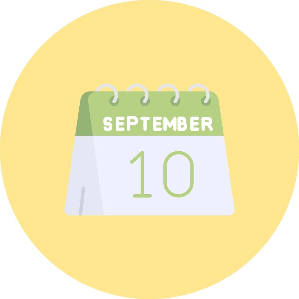 10 .. von September eben Kreis Symbol vektor