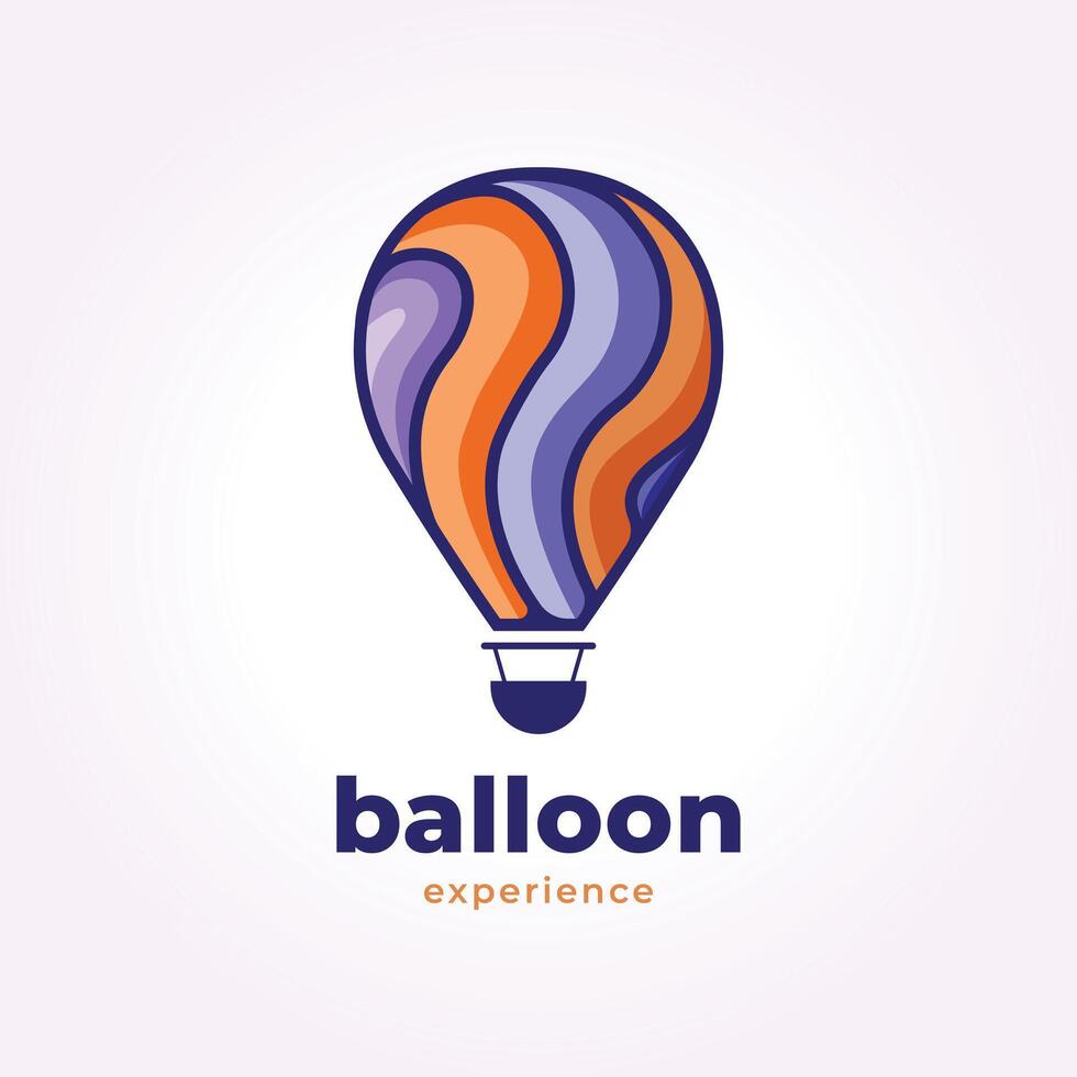 luft ballong logotyp design vektor. luft transport mall illustration. luft utforskning ikon vektor