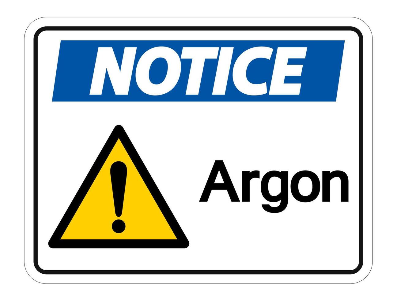 Beachten Sie das Argon-Symbol vektor