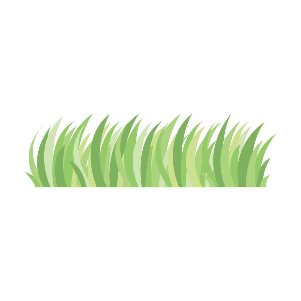 bunt Grün Rasen oder Gras frisch auf Weiß Hintergrund, Vektor Illustration
