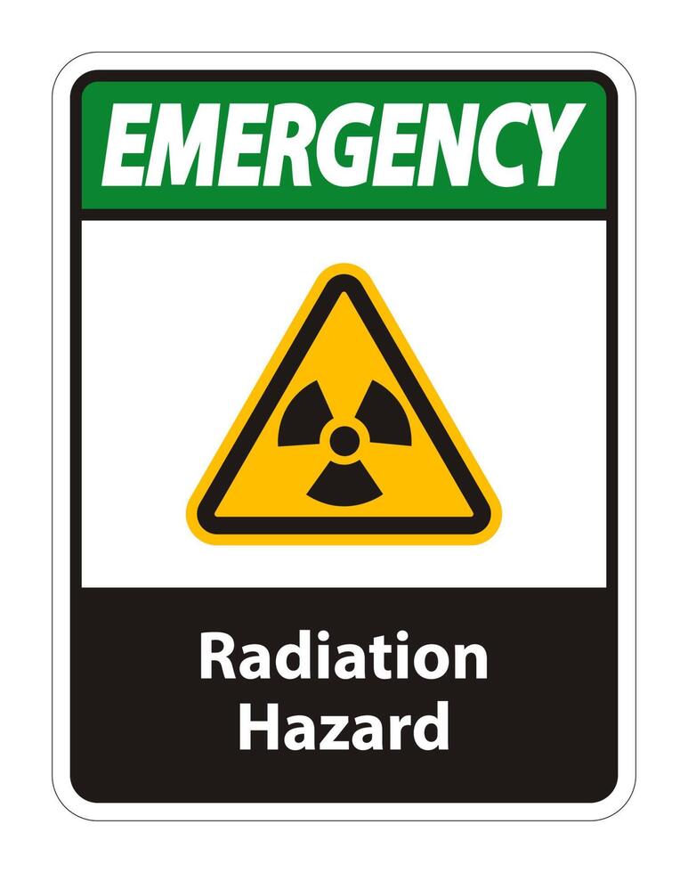 strålningsrisk symbol tecken isolera på vit bakgrund, vektorillustration vektor