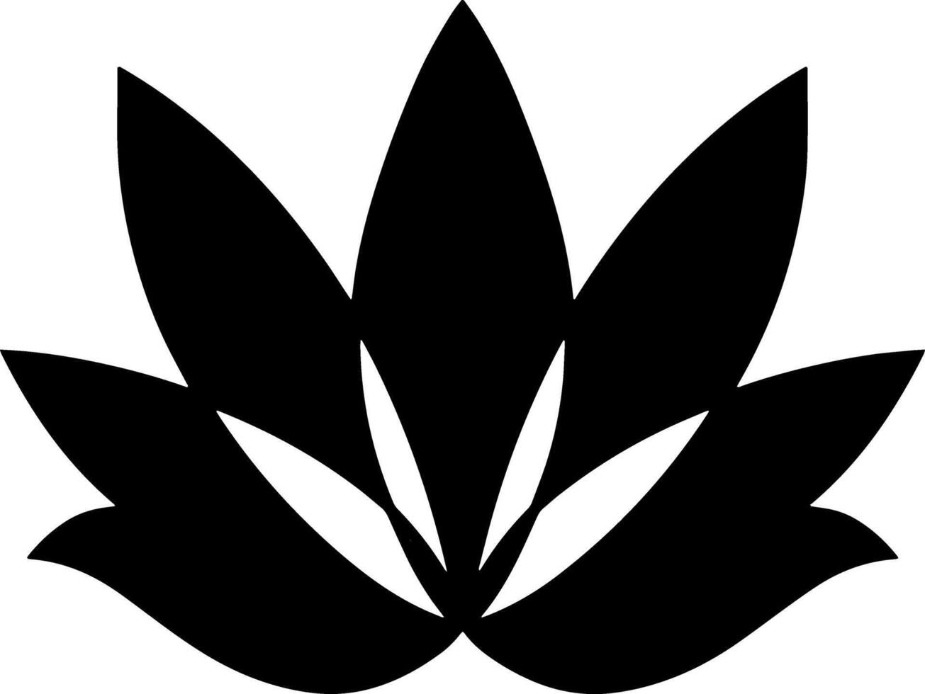 Lotus Blume Gekritzel Symbol Gravur vektor