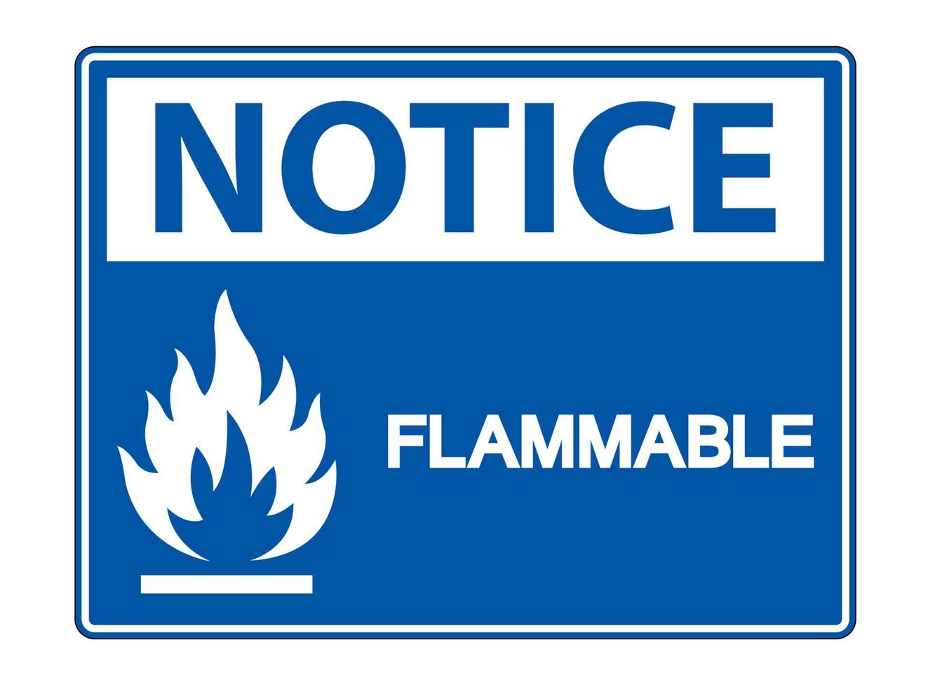 brandfarlig brandfarlig symbol tecken på vit bakgrund vektor