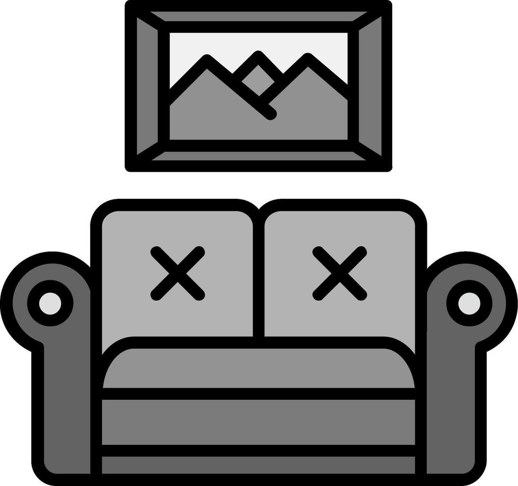 Sofa-Vektor-Symbol vektor