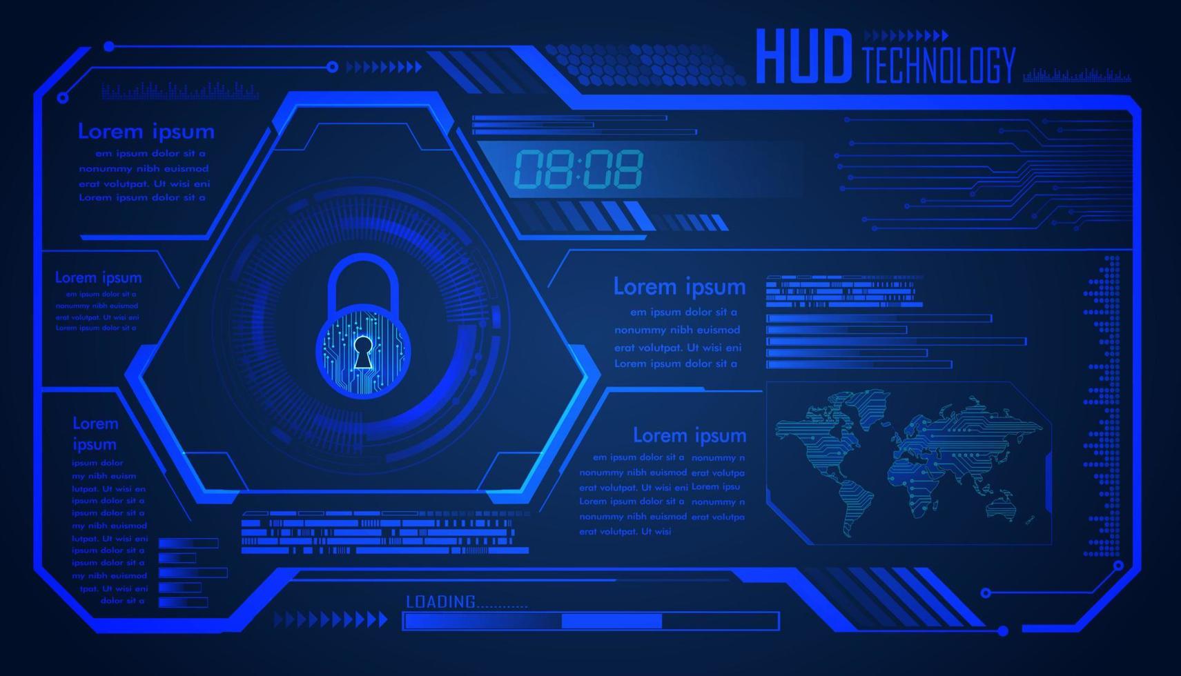 hud cyber krets framtida teknik koncept bakgrund vektor