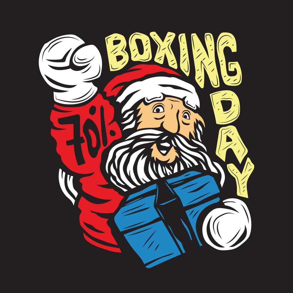 Weihnachtsmann Boxing Day Verkauf handgezeichnete Design Banner Vorlage vektor