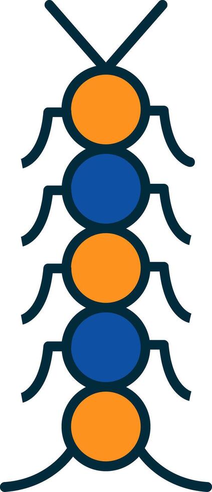 Insekt Linie gefüllt zwei Farben Symbol vektor