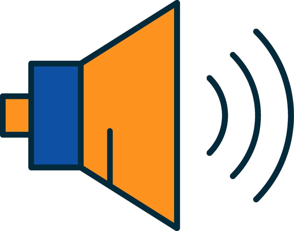 Lautsprecher Linie gefüllt zwei Farben Symbol vektor