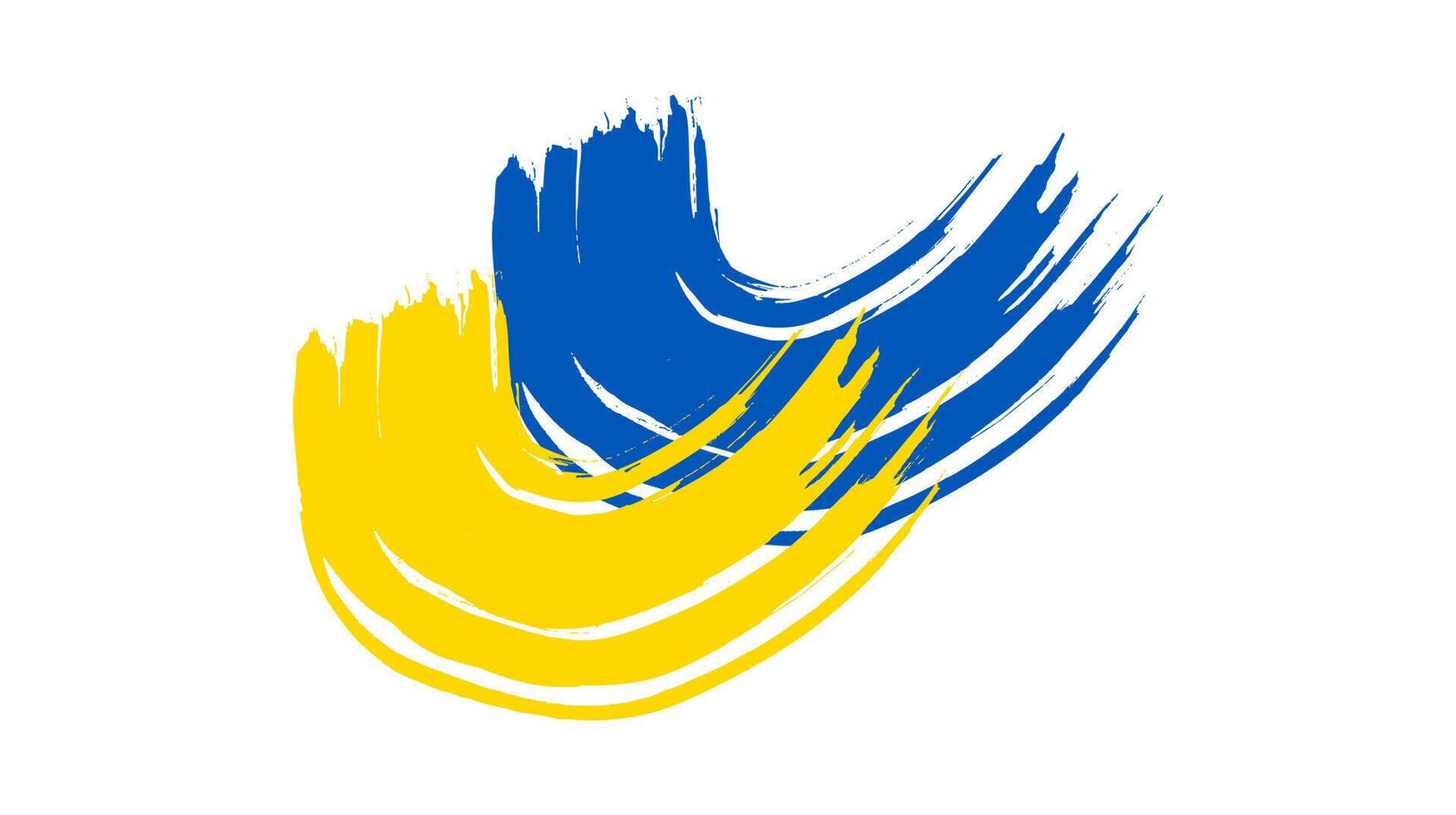 ukrainische Nationalflagge im Grunge-Stil vektor