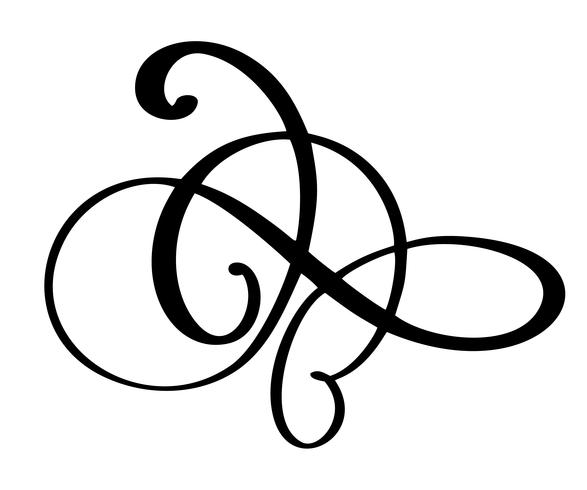 Hand gezeichnete Grenze Flourish Separator Kalligraphiedesignerelemente. Vektorweinlesehochzeitsillustration lokalisiert auf weißem Hintergrund vektor