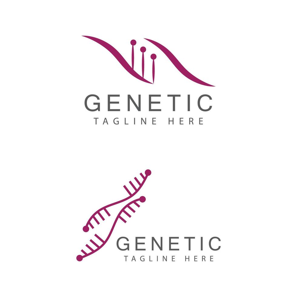 dna gen logotyp mall vektor symbol illustration