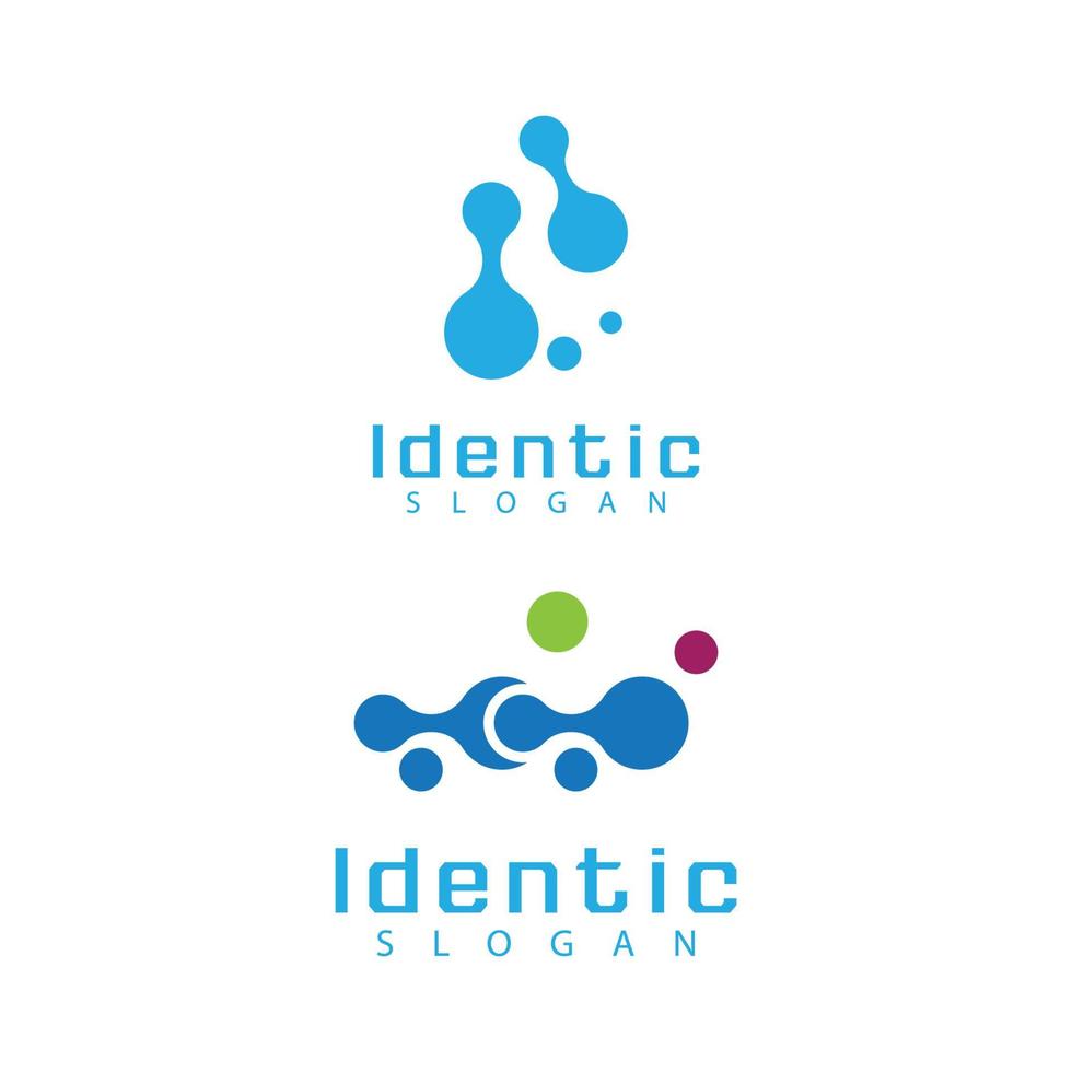 DNA-Gen-Logo-Schablonenvektorsymbolillustration vektor