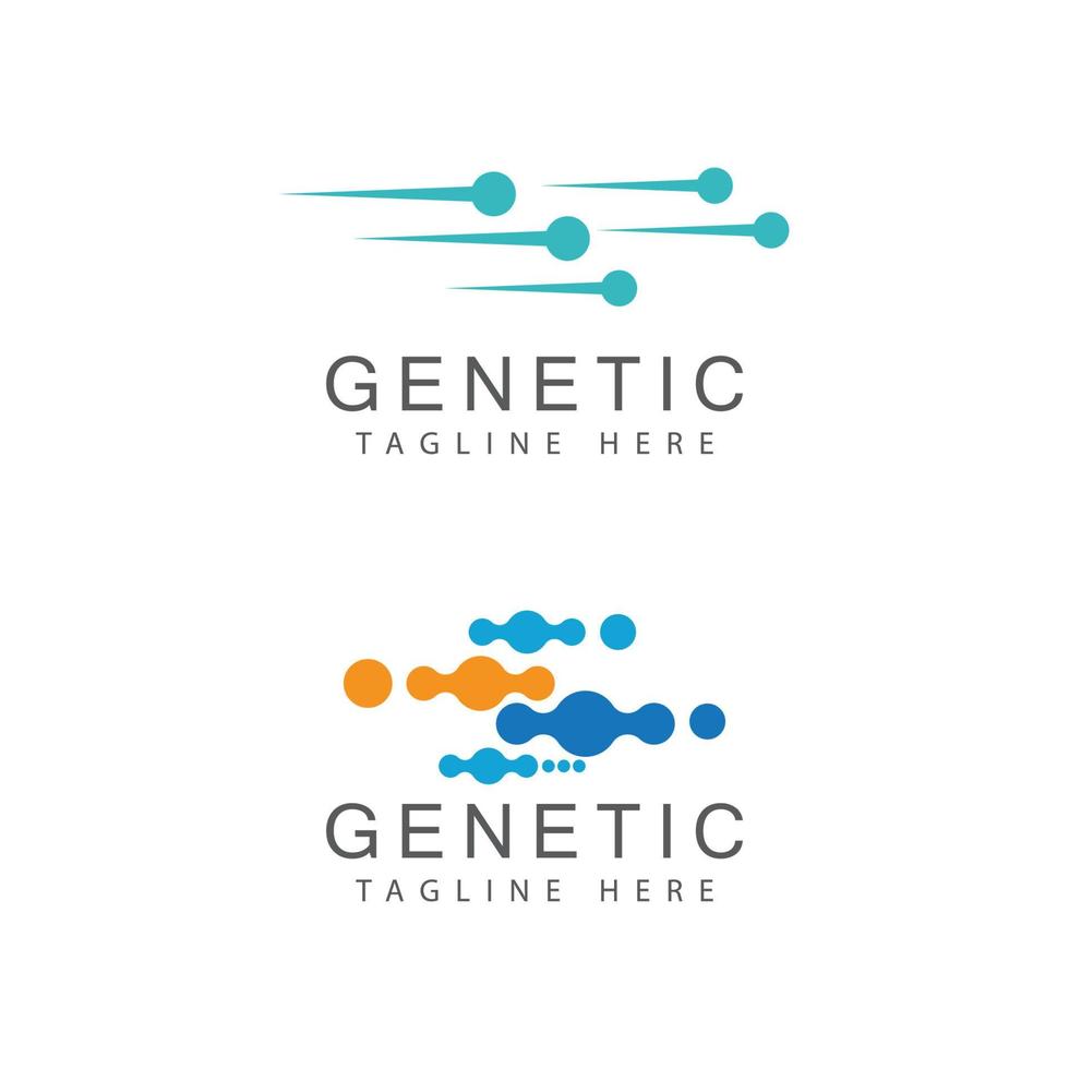 DNA-Gen-Logo-Schablonenvektorsymbolillustration vektor