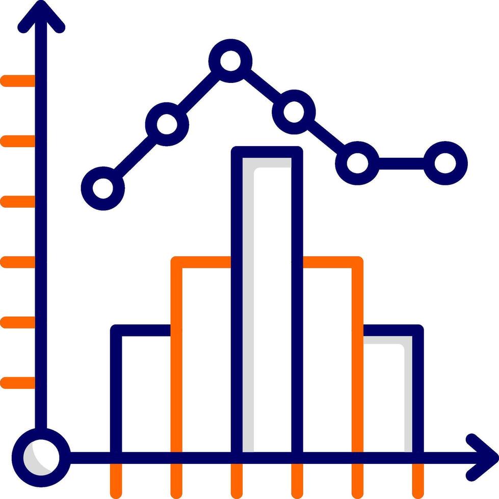 histogram vektor ikon