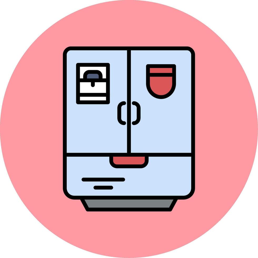 Kühlschrank-Vektor-Symbol vektor