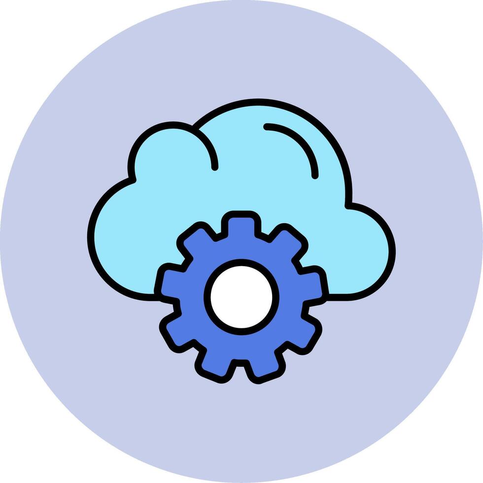 Cloud-Computing-Vektorsymbol vektor