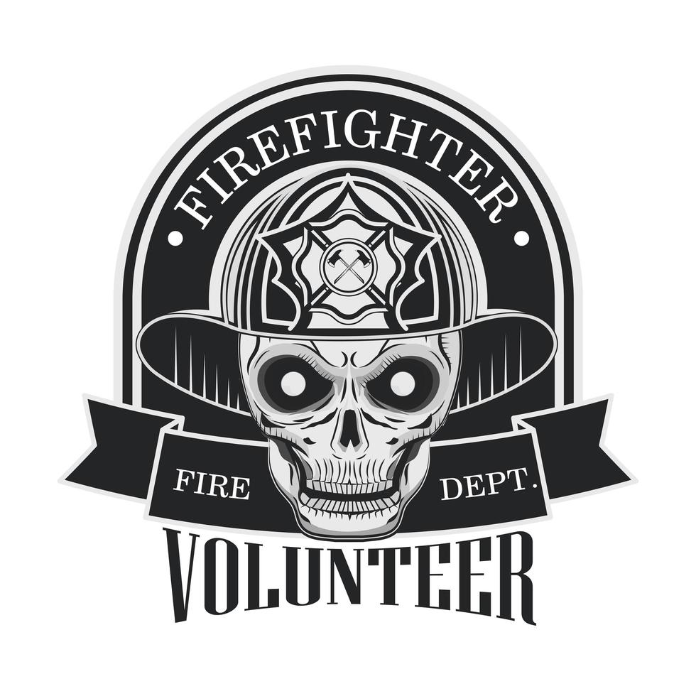 Feuerwehrmann Freiwilliger Jahrgang vektor