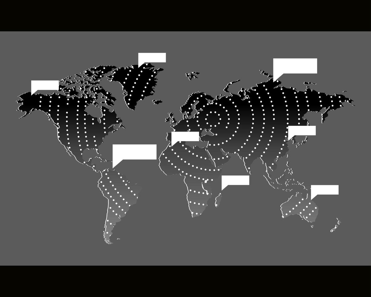 karta global kommunikation vektor