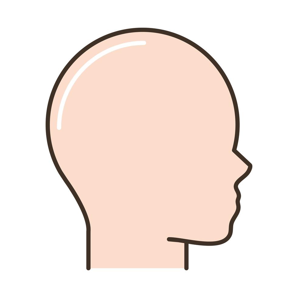 Profil Mann Kopf vektor
