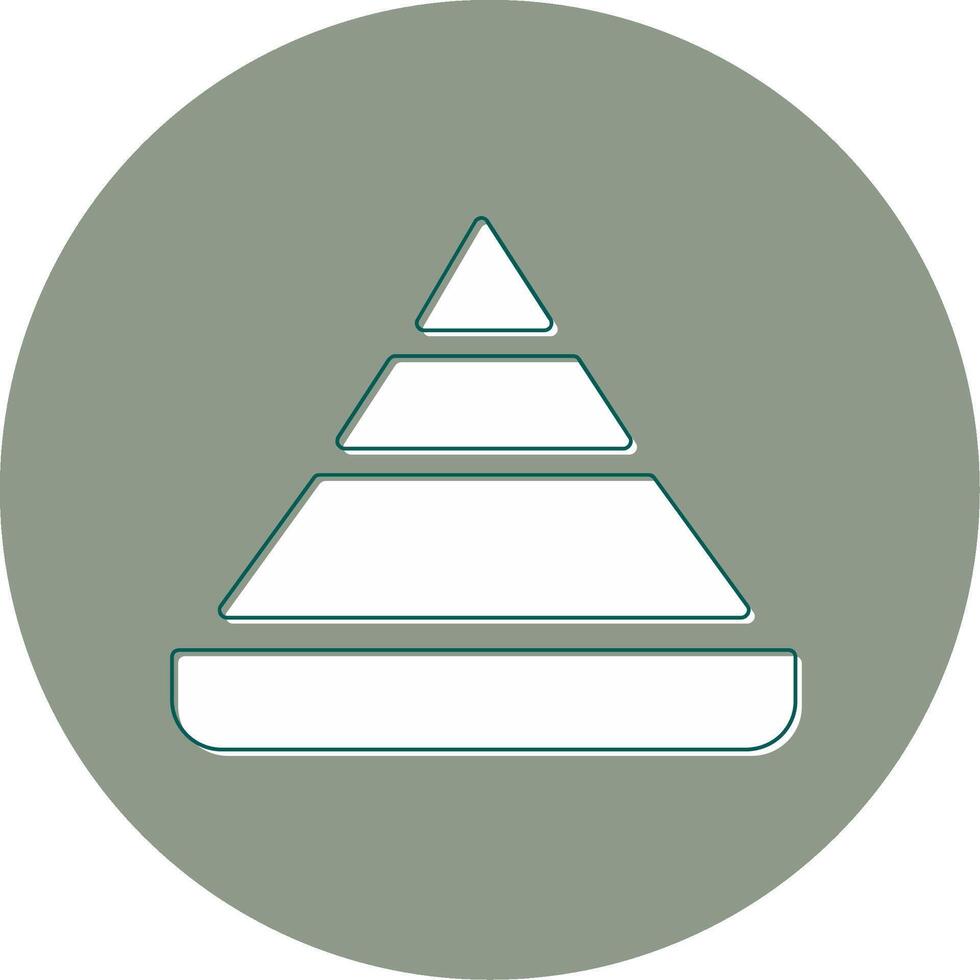 pyramid Diagram vektor ikon