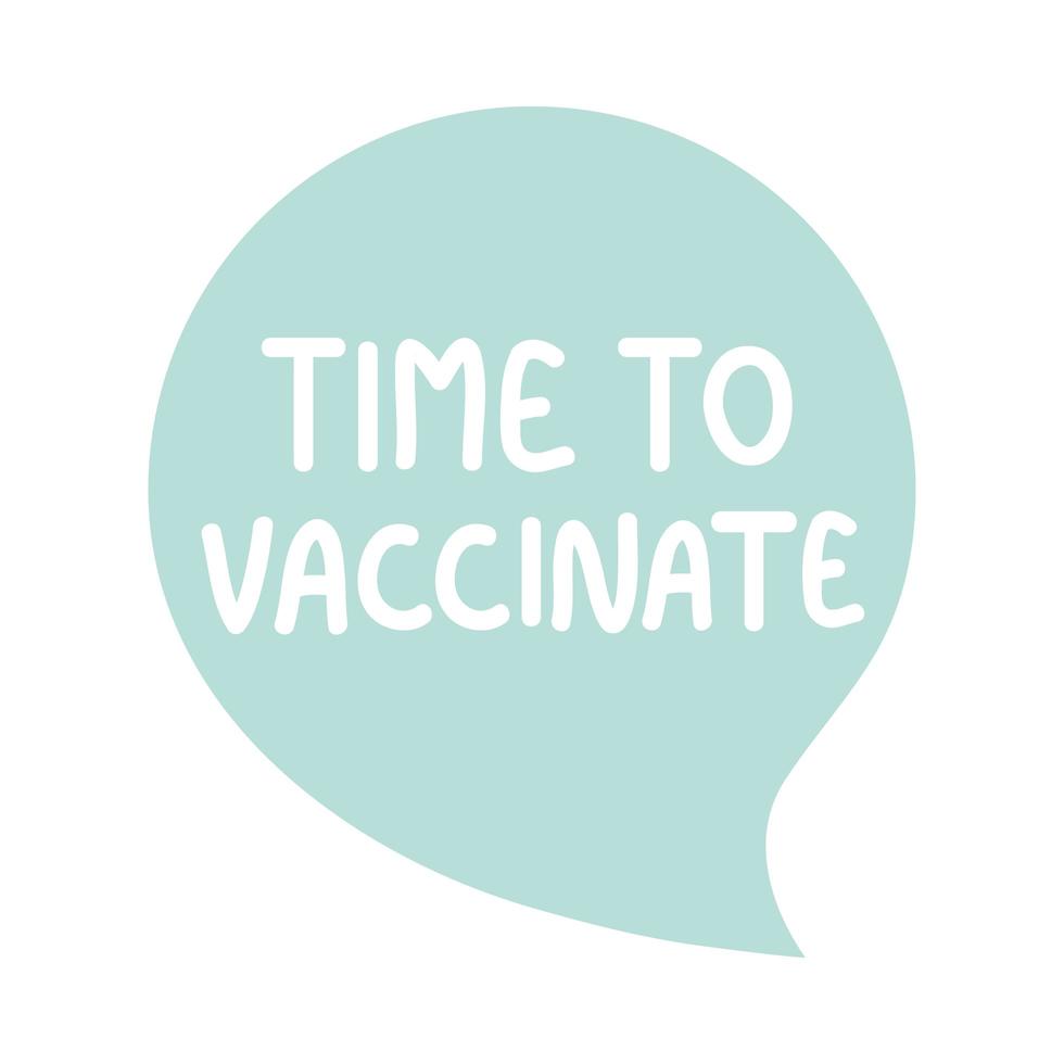 Zeit zu impfen vektor