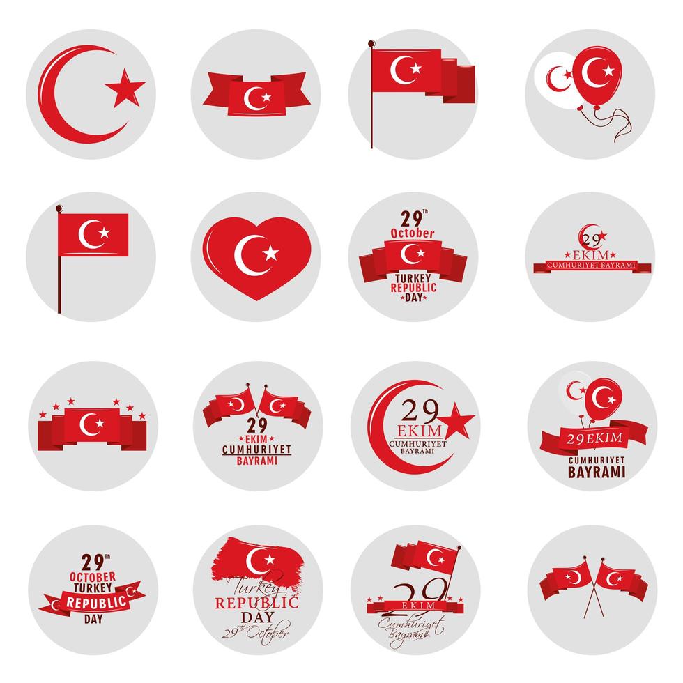 29. Oktober Republik Türkei vektor