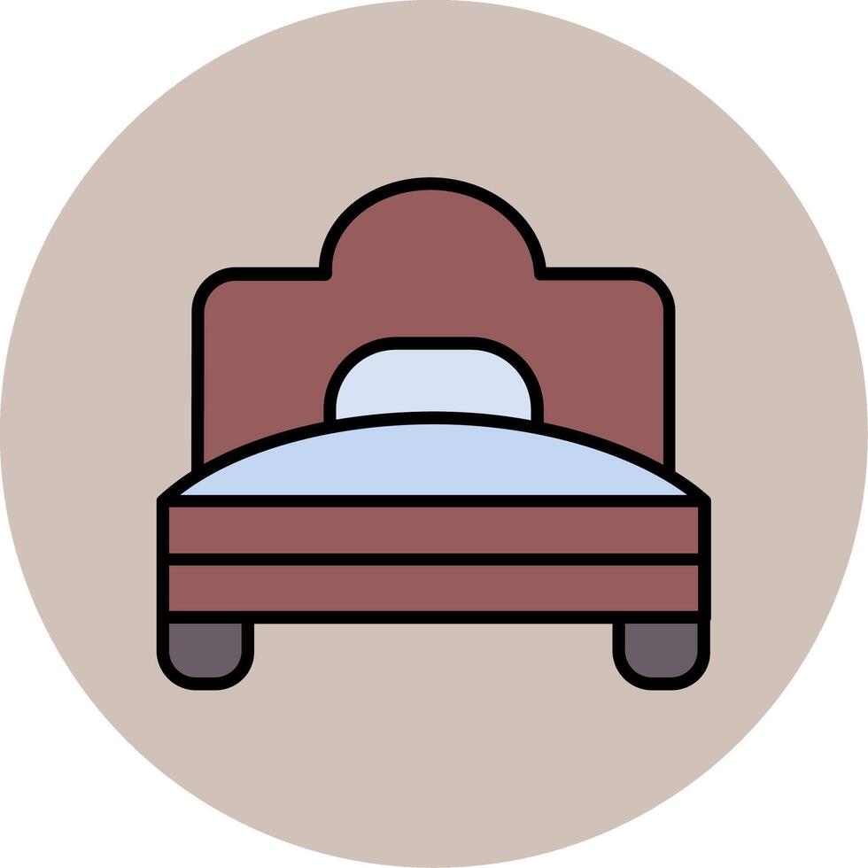 Einzelbett-Vektor-Symbol vektor