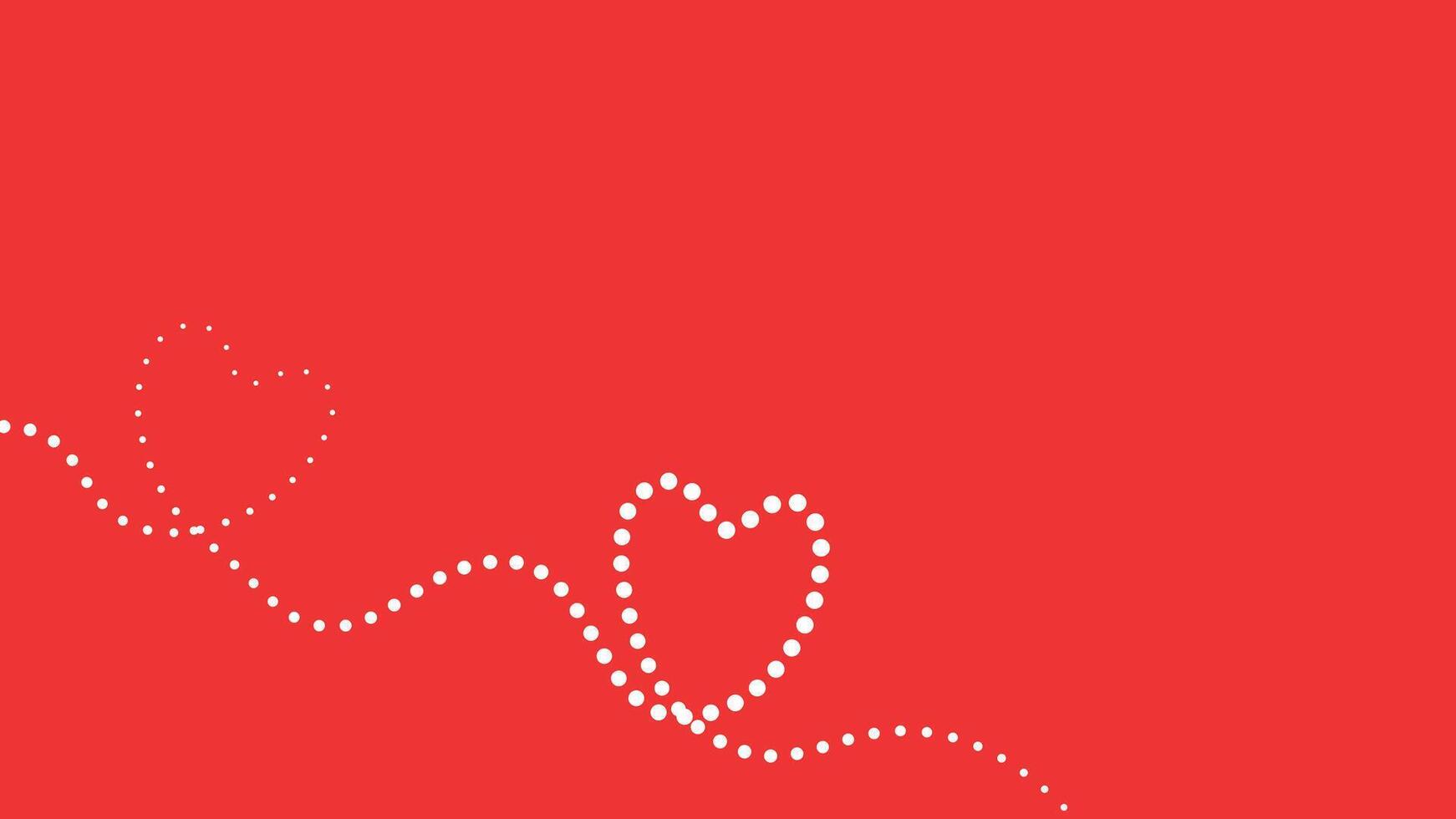 Valentinstag minimalistisch Zeichnung Liebe Symbol Hintergrund im rot und Weiß. vektor