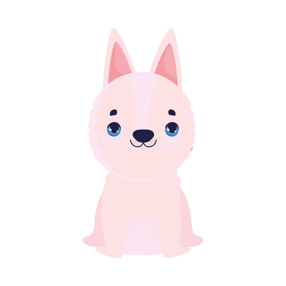 rosa söt hund vektor
