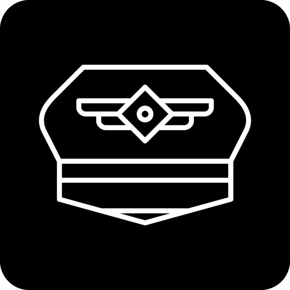 Pilot Hut Vektor Symbol