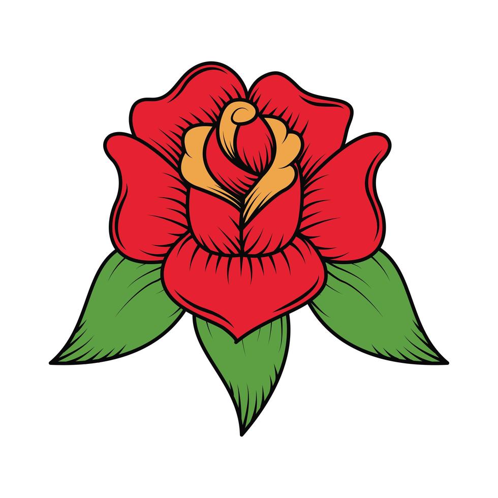 Tattoo Blume Rose vektor