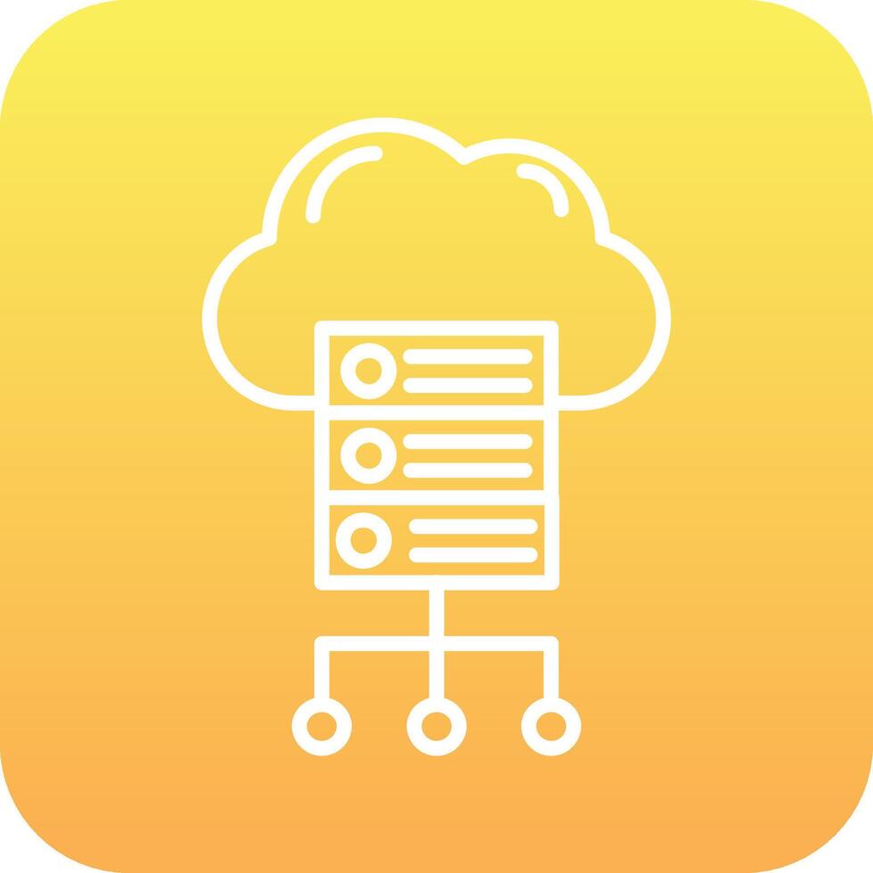 Cloud-Server-Vektorsymbol vektor