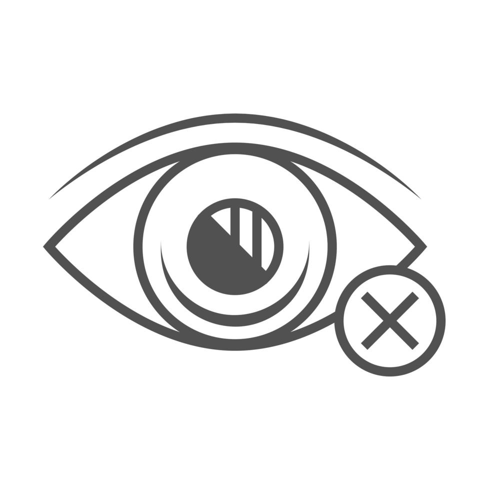 Symbol für Barrierefreiheit bei Augenblinden vektor