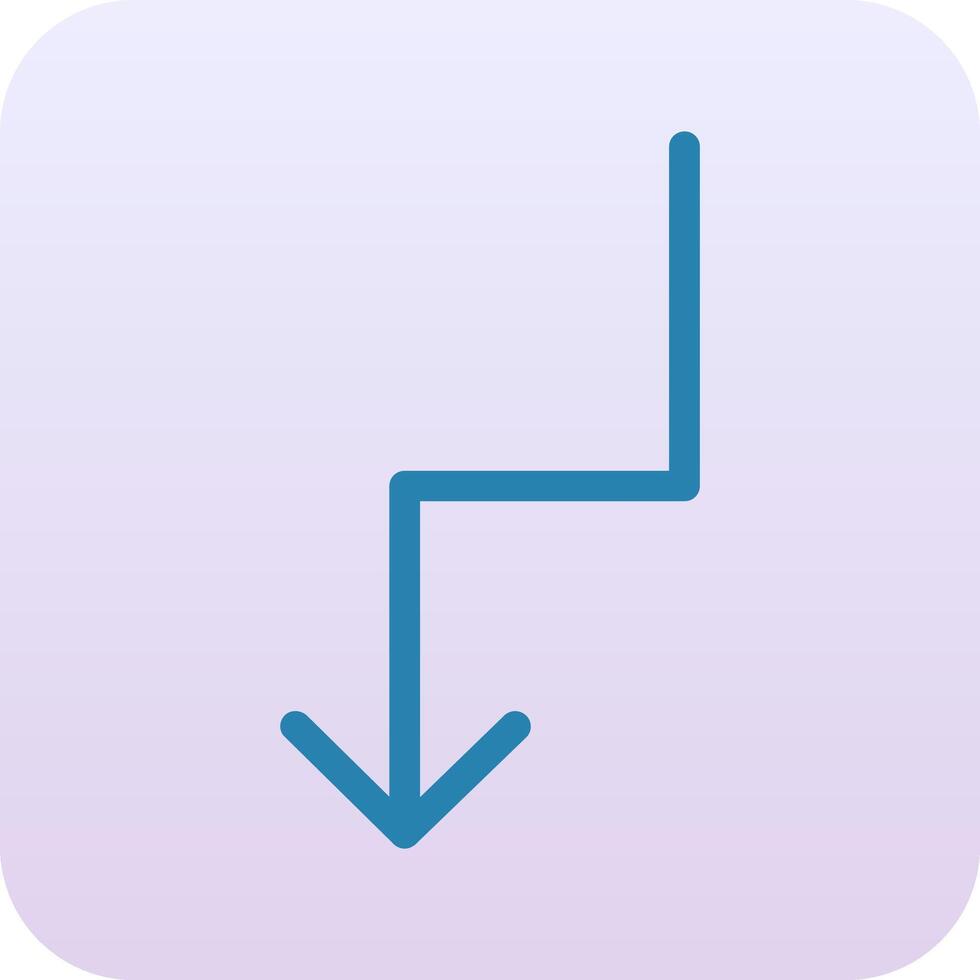 sicksack- pil vektor ikon