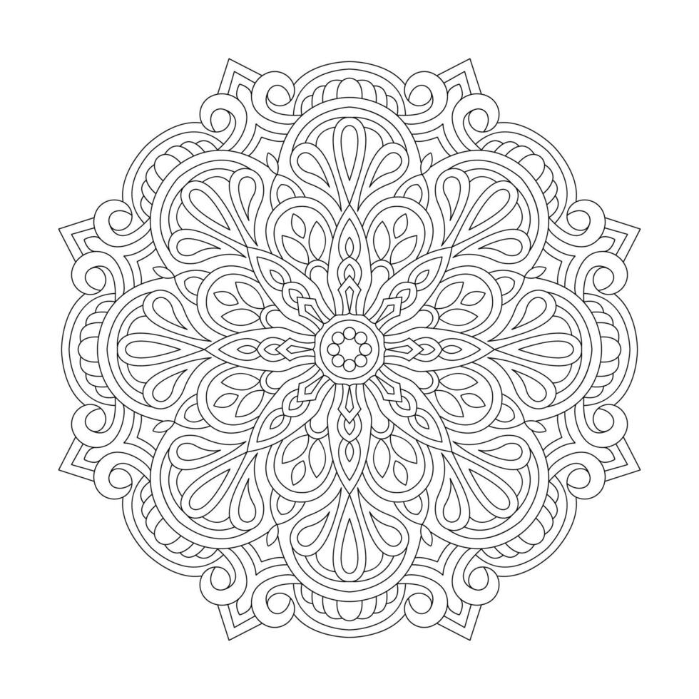 tryckbar mandala färg bok design vektor fil